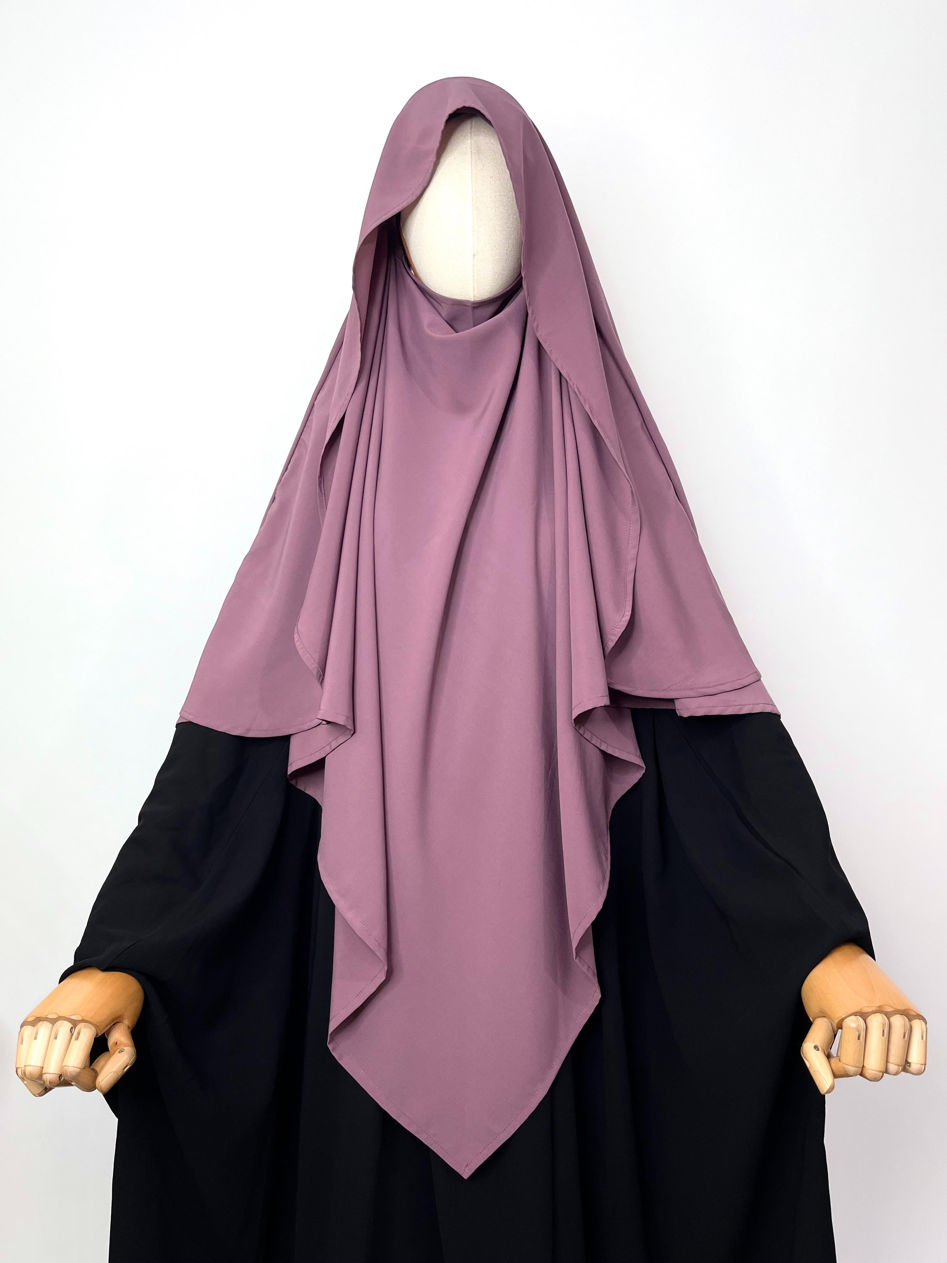 Dusty Mauve Flap Khimar
