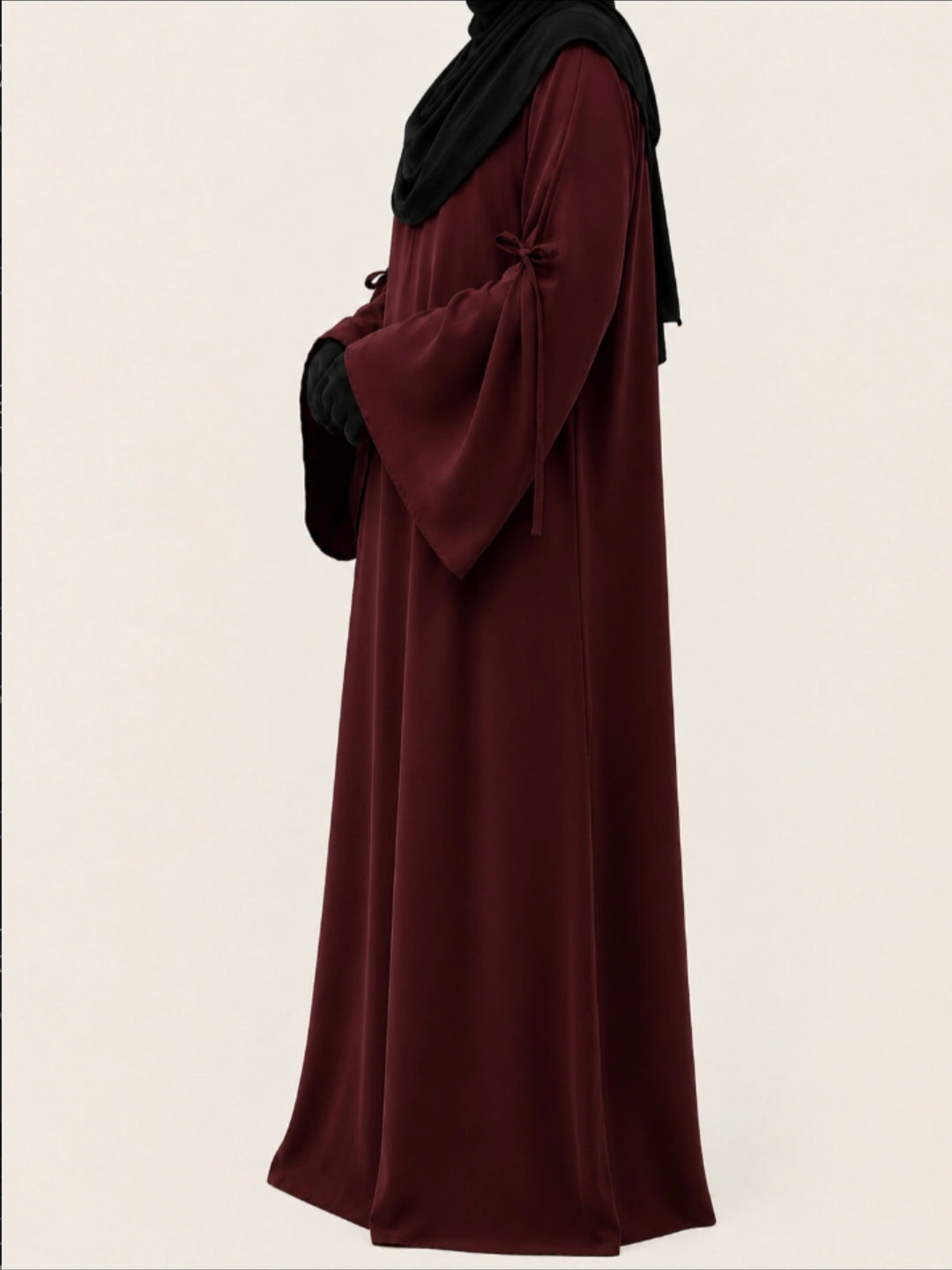 Maroon Laiba Basic Abaya