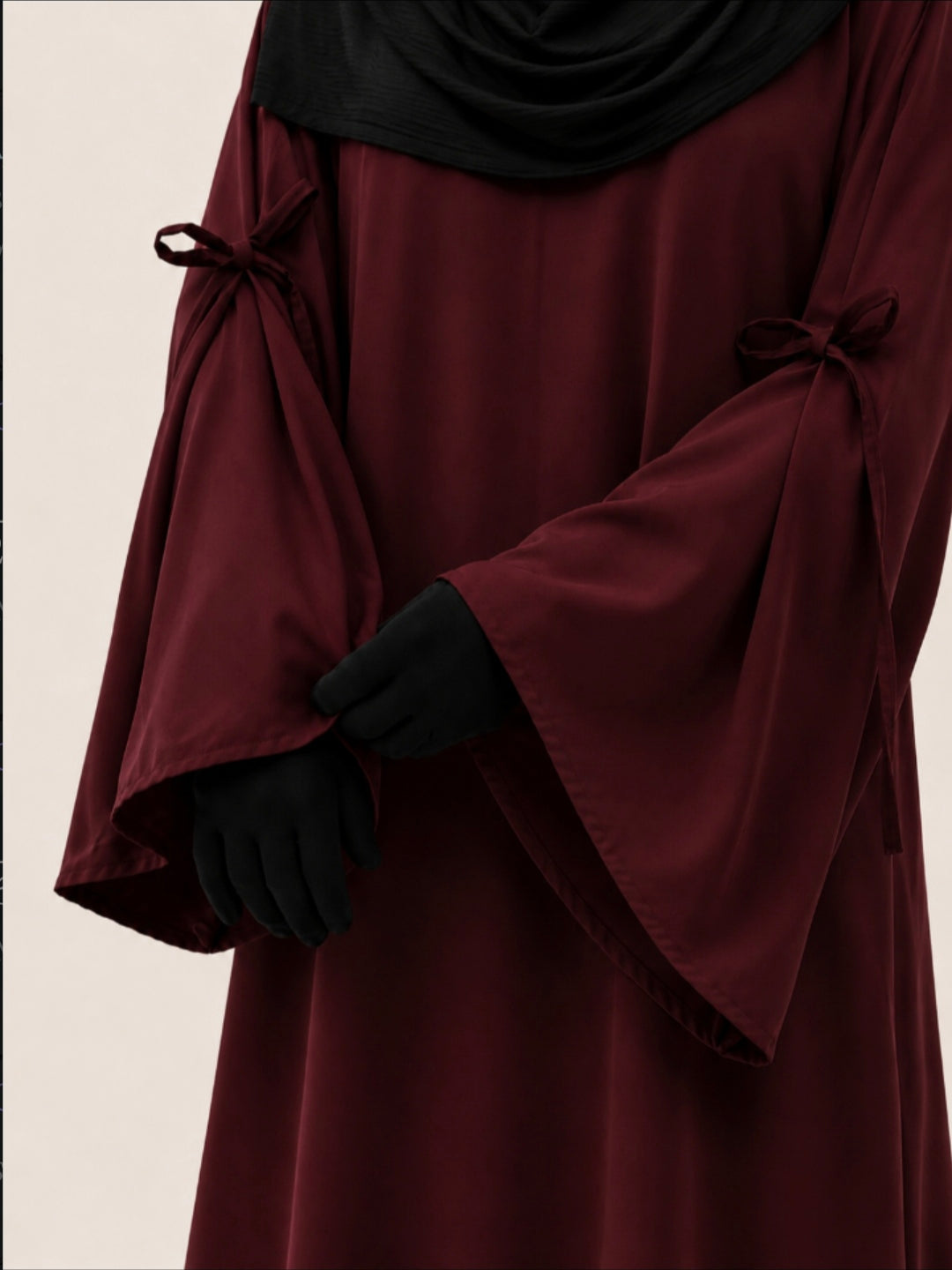 Maroon Laiba Basic Abaya