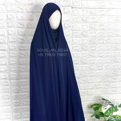 Navy Blue Irani Chadar Without Sleeves