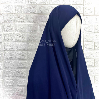 Navy Blue Irani Chadar Without Sleeves