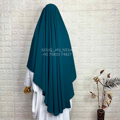 Crystal Blue Round Khimar