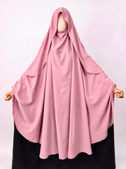 Pastel Pink Awrah Khimar With Flap