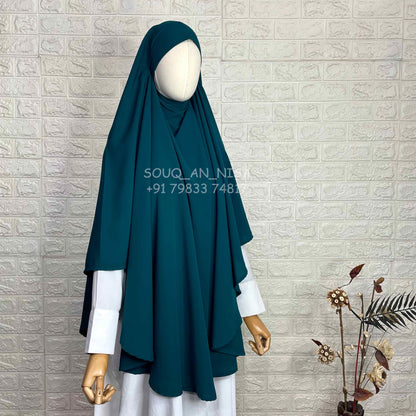 Crystal Blue Round Khimar