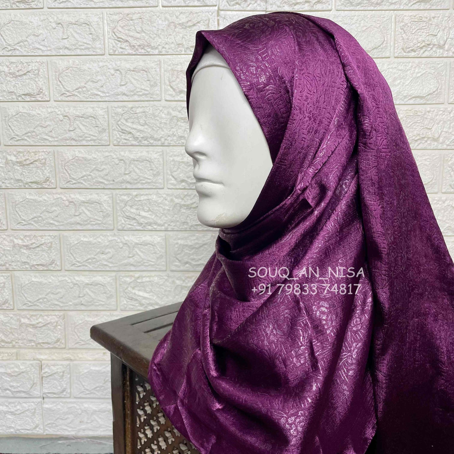 Satin Silk Party Wear Hijab