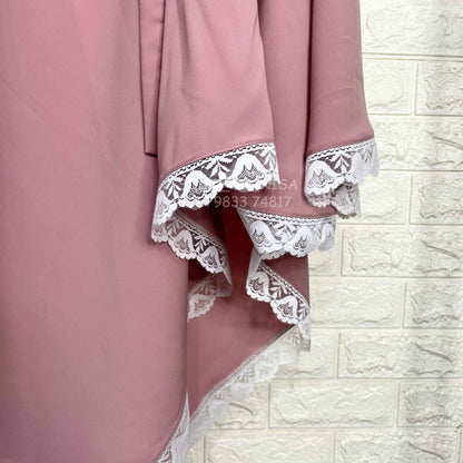 Diamond Khimar With Lace