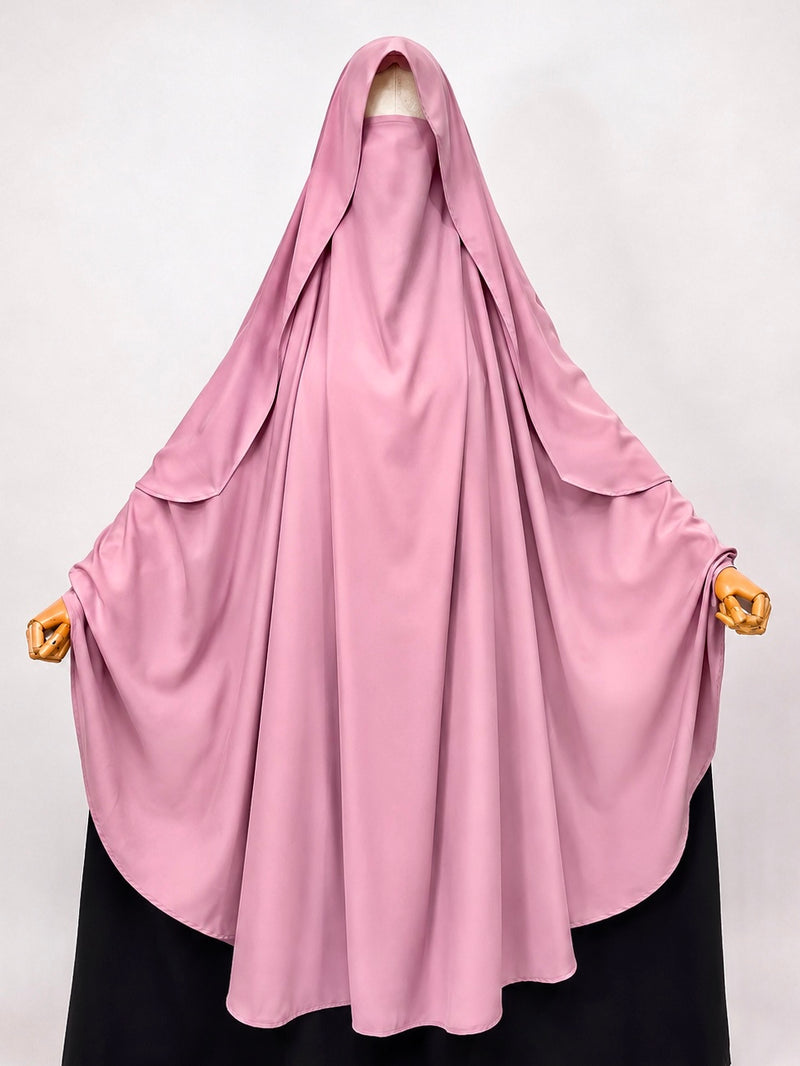 Pastel Pink Awrah Khimar With Flap