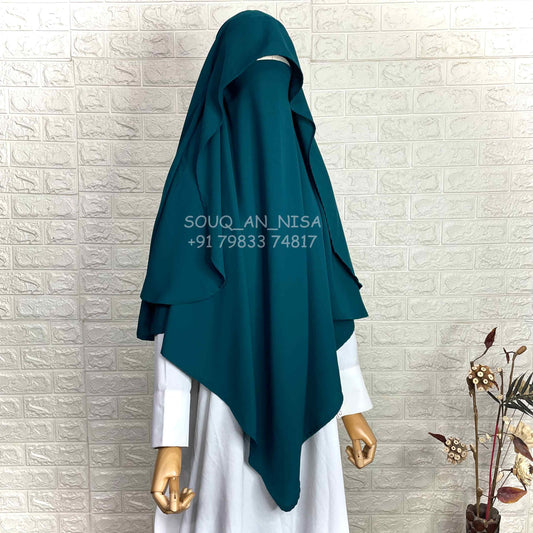 Crystal Blue Flap Khimar