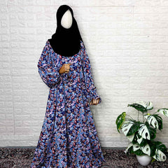 A-Line Abaya With Flower Sleeves