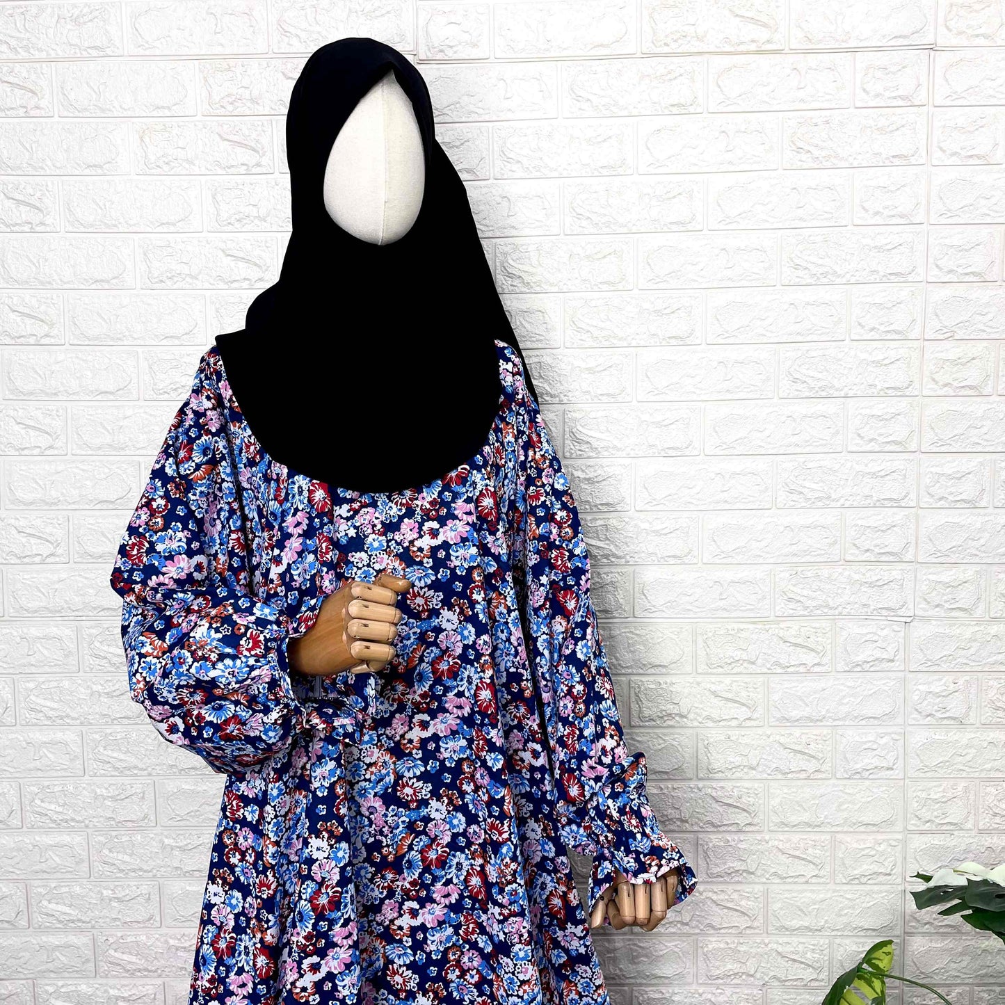 A-Line Abaya With Flower Sleeves