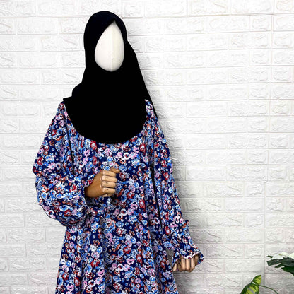 A-Line Abaya With Flower Sleeves