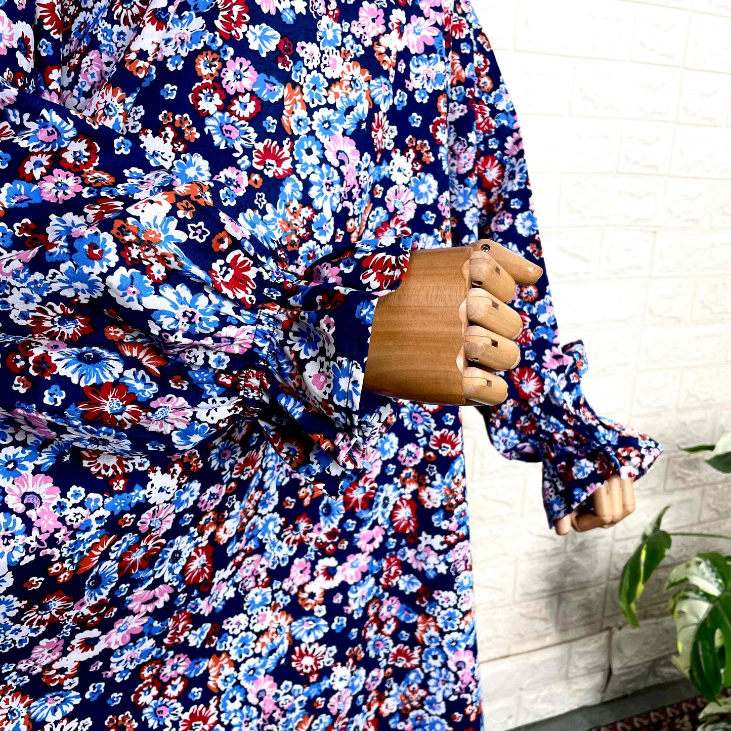 A-Line Abaya With Flower Sleeves
