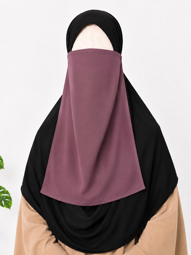 Dusty Mauve Half Niqab