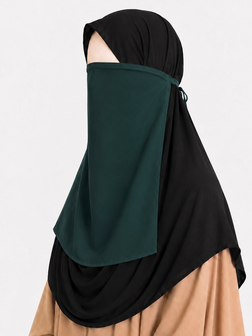 Hunter Green Half Niqab