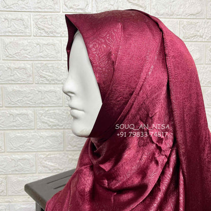 Satin Silk Party Wear Hijab