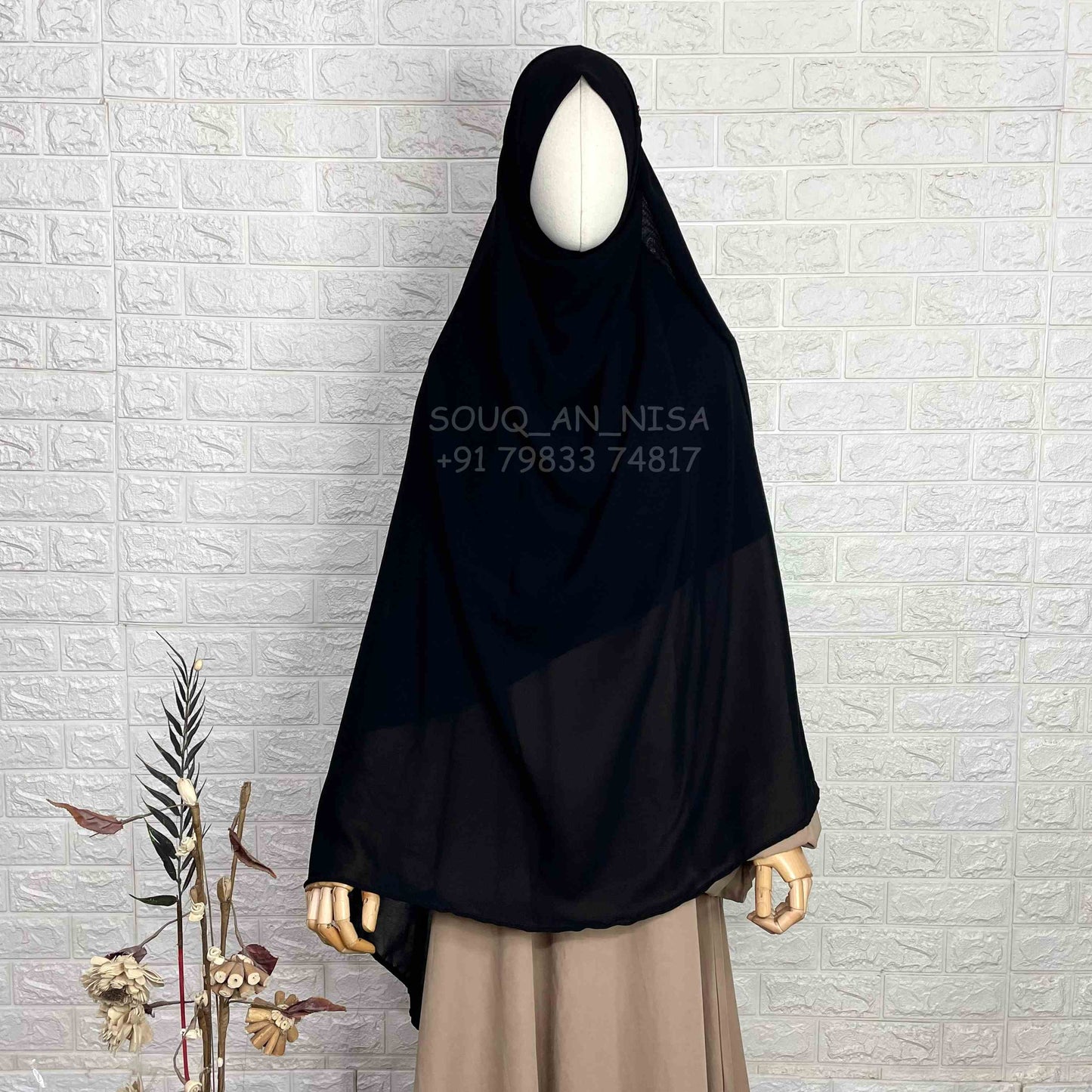 Black Big Size Dupatta