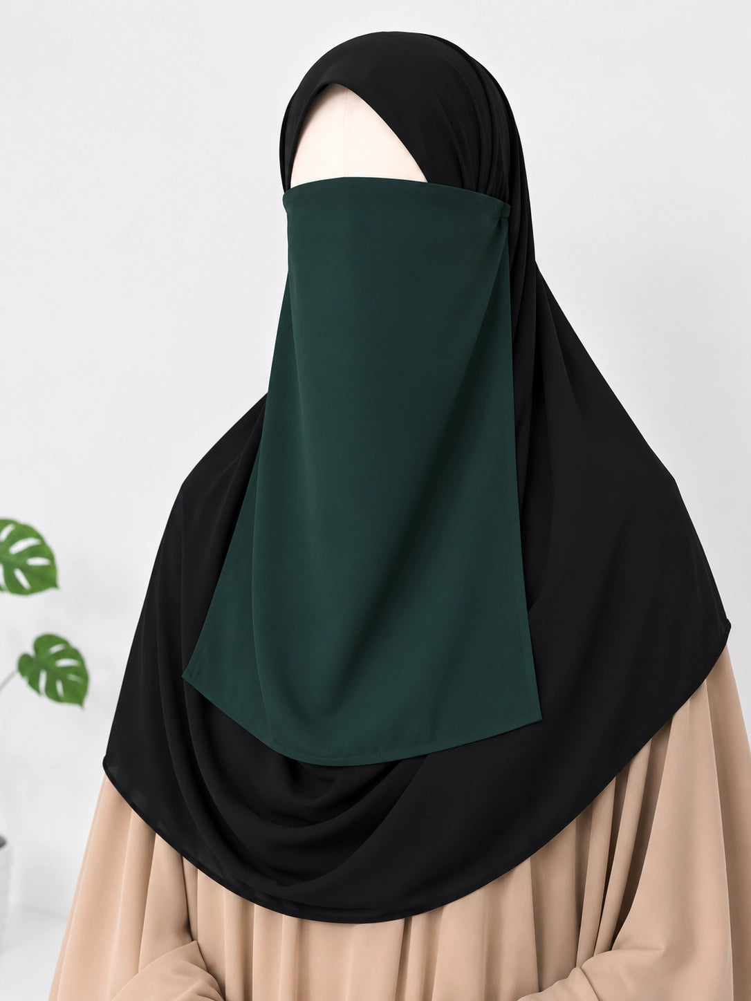 Hunter Green Half Niqab