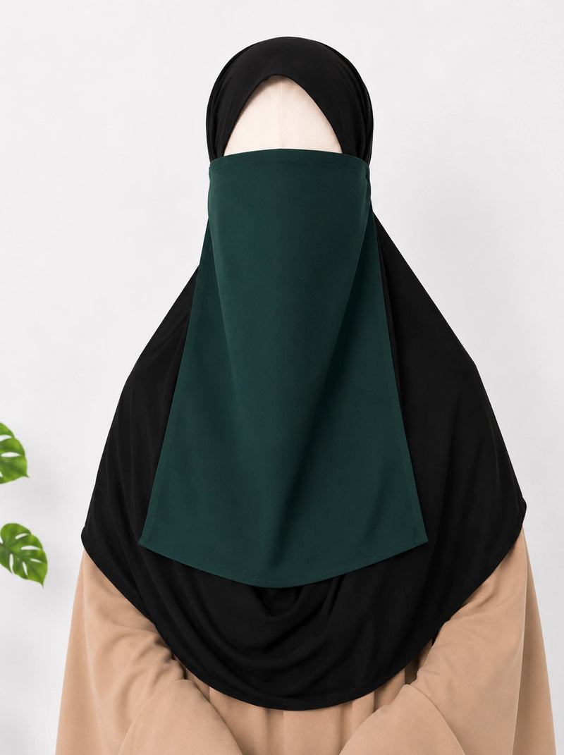 Hunter Green Half Niqab