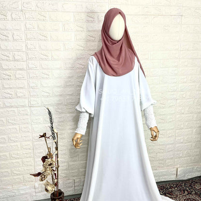 Daily Wear Abaya With Smocked Sleeves