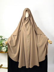 Beige Awrah Khimar With Flap