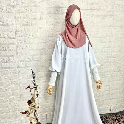 Daily Wear Abaya With Smocked Sleeves