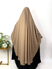 Beige Awrah Khimar With Flap