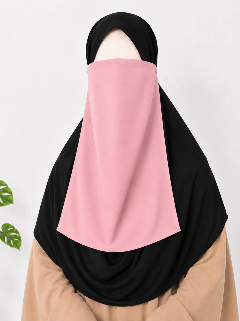 Pastel Pink Half Niqab