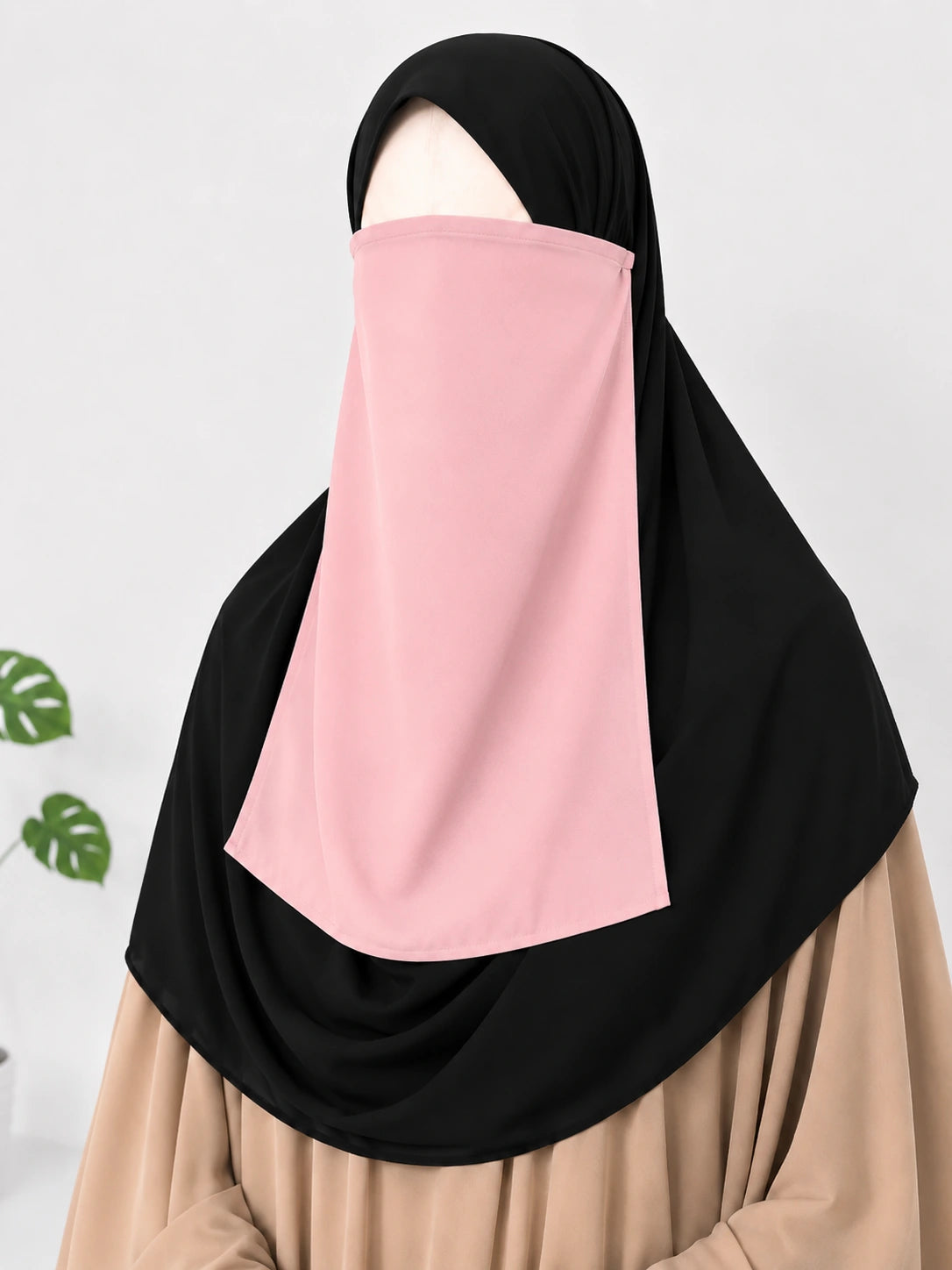 Pastel Pink Half Niqab