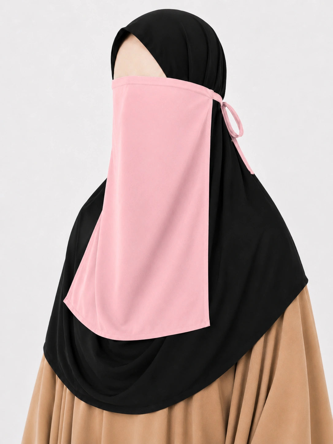 Pastel Pink Half Niqab