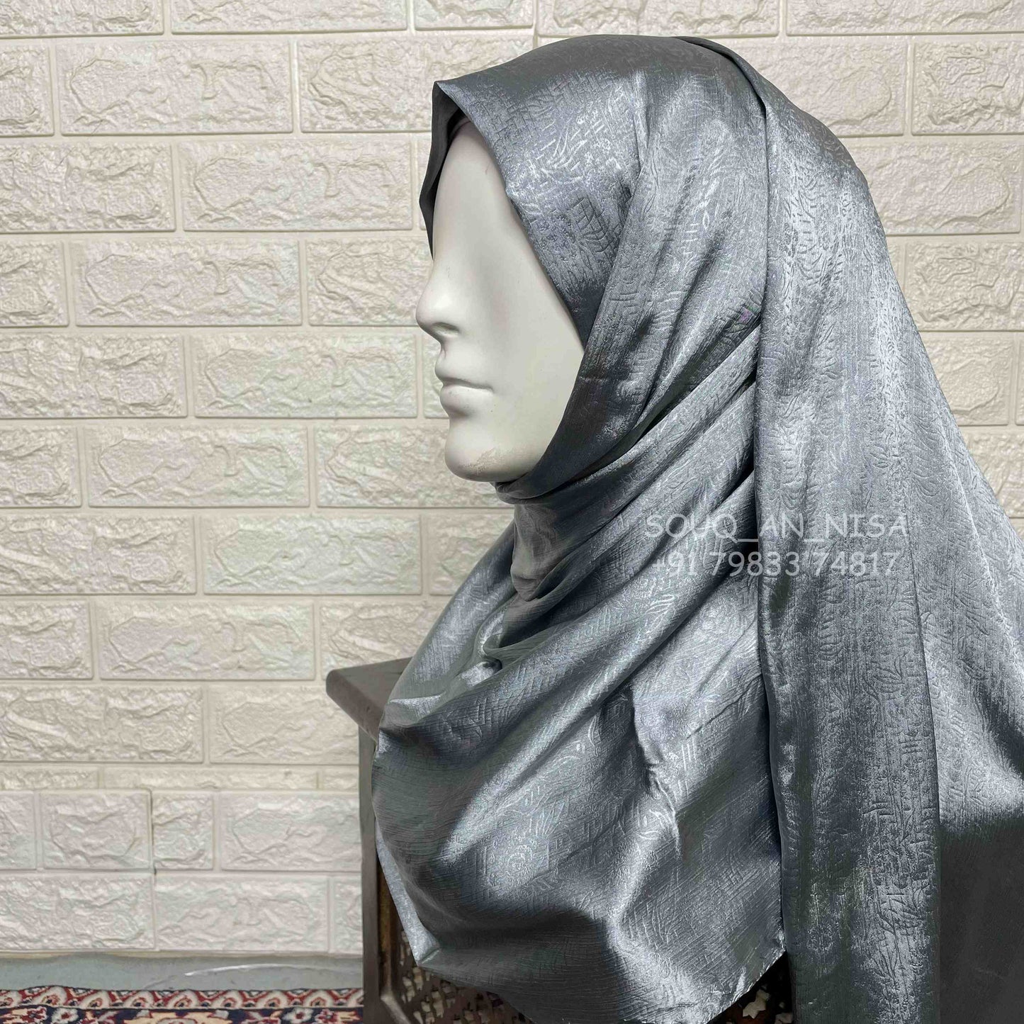 Satin Silk Party Wear Hijab