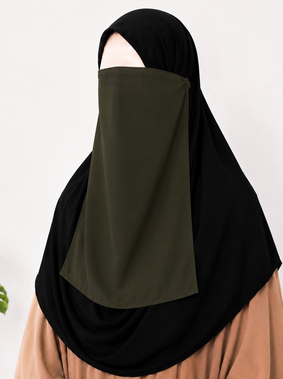 Olive Half Niqab