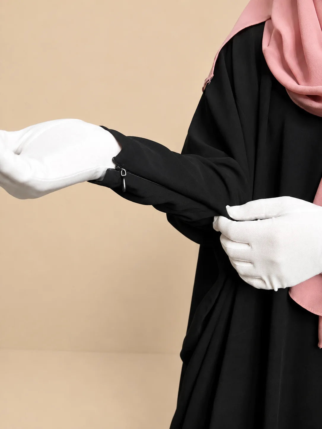 Kaftan Abaya With Zip Sleeves