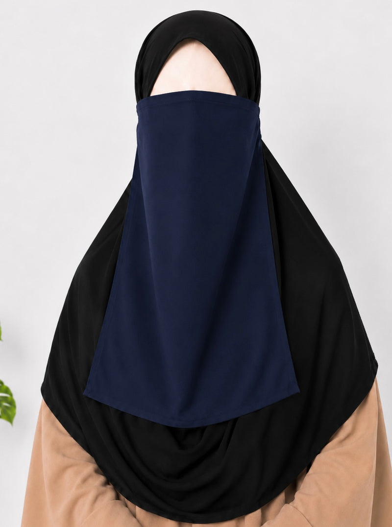 Navy Blue Half Niqab