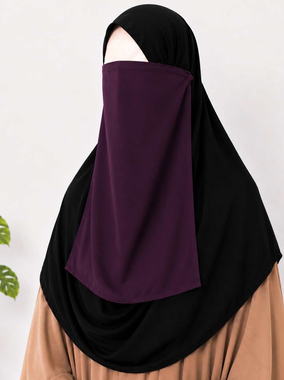 Plum Half Niqab