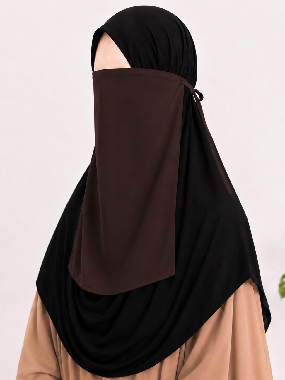 Brown Half Niqab