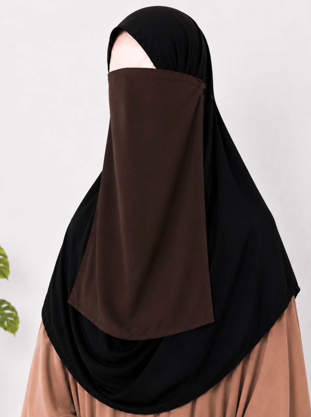 Brown Half Niqab