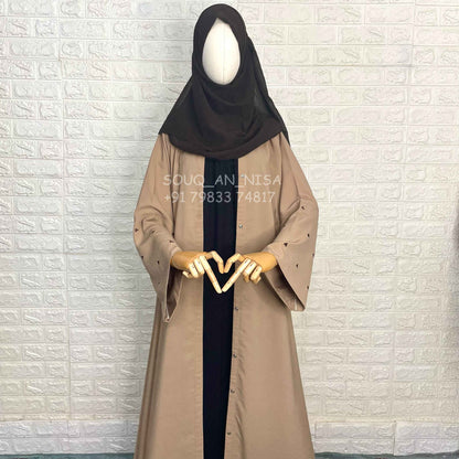 Beige Qalb Abaya