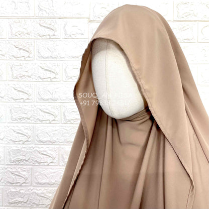 Beige Flap Khimar