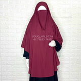 Maroon Round Khimar