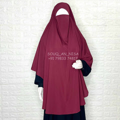 Maroon Round Khimar