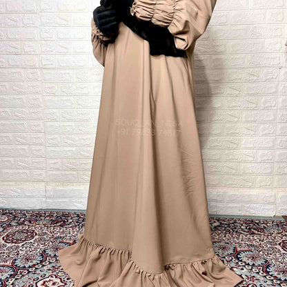 Basic A-line abaya with frill