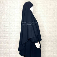 Black Round Khimar
