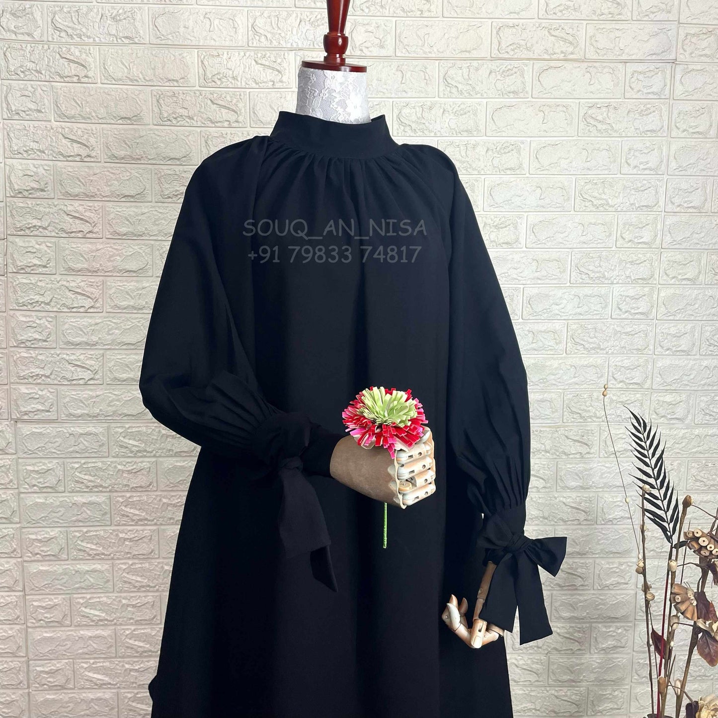 Ribbon Sleeves Abaya