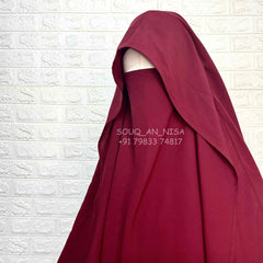 Maroon Flap Khimar