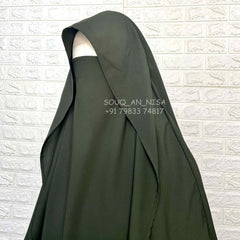 Olive Flap Khimar
