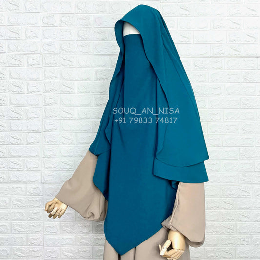 Teal Flap Khimar