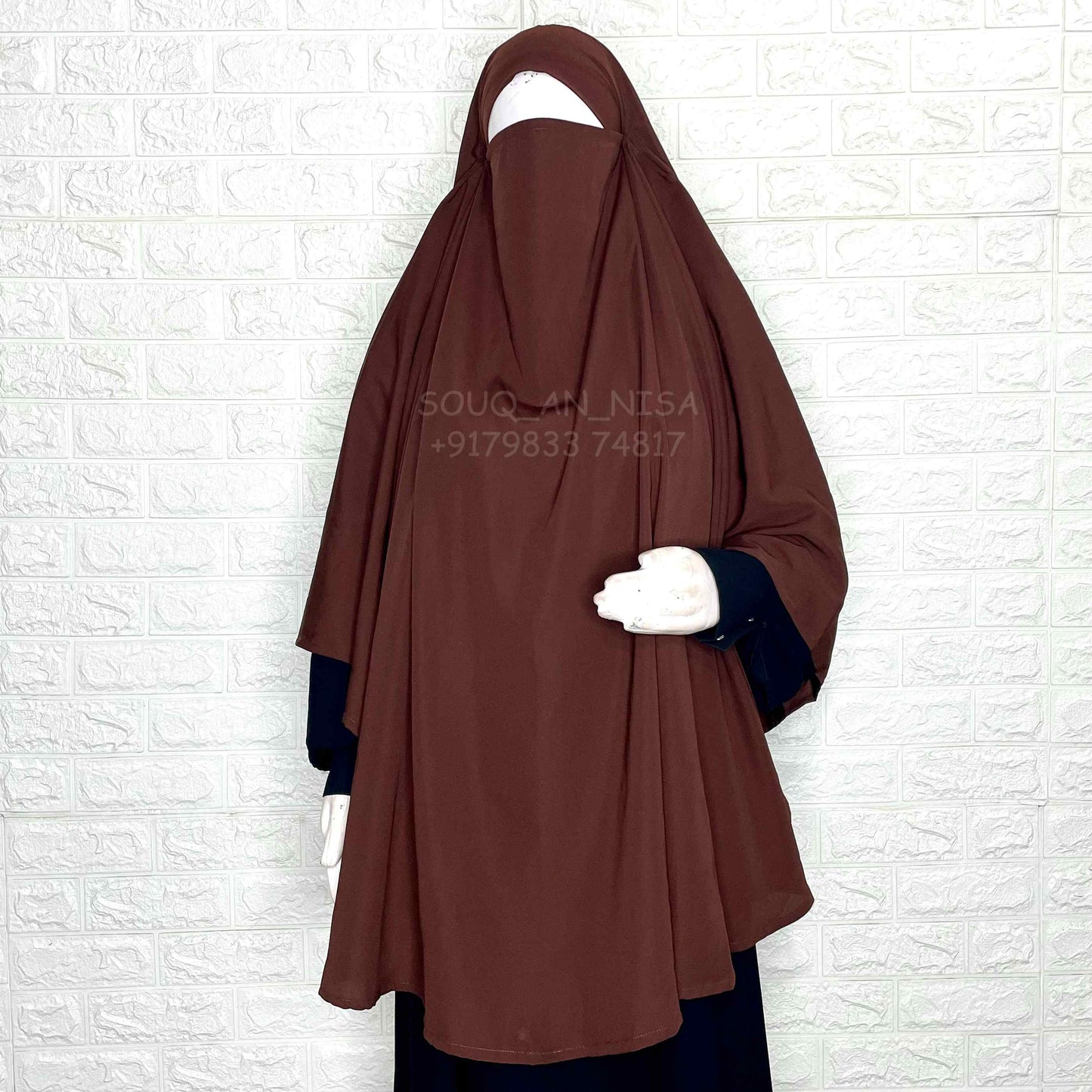 Brown Round Khimar