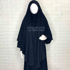Black Round Khimar