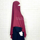 Maroon Round Khimar