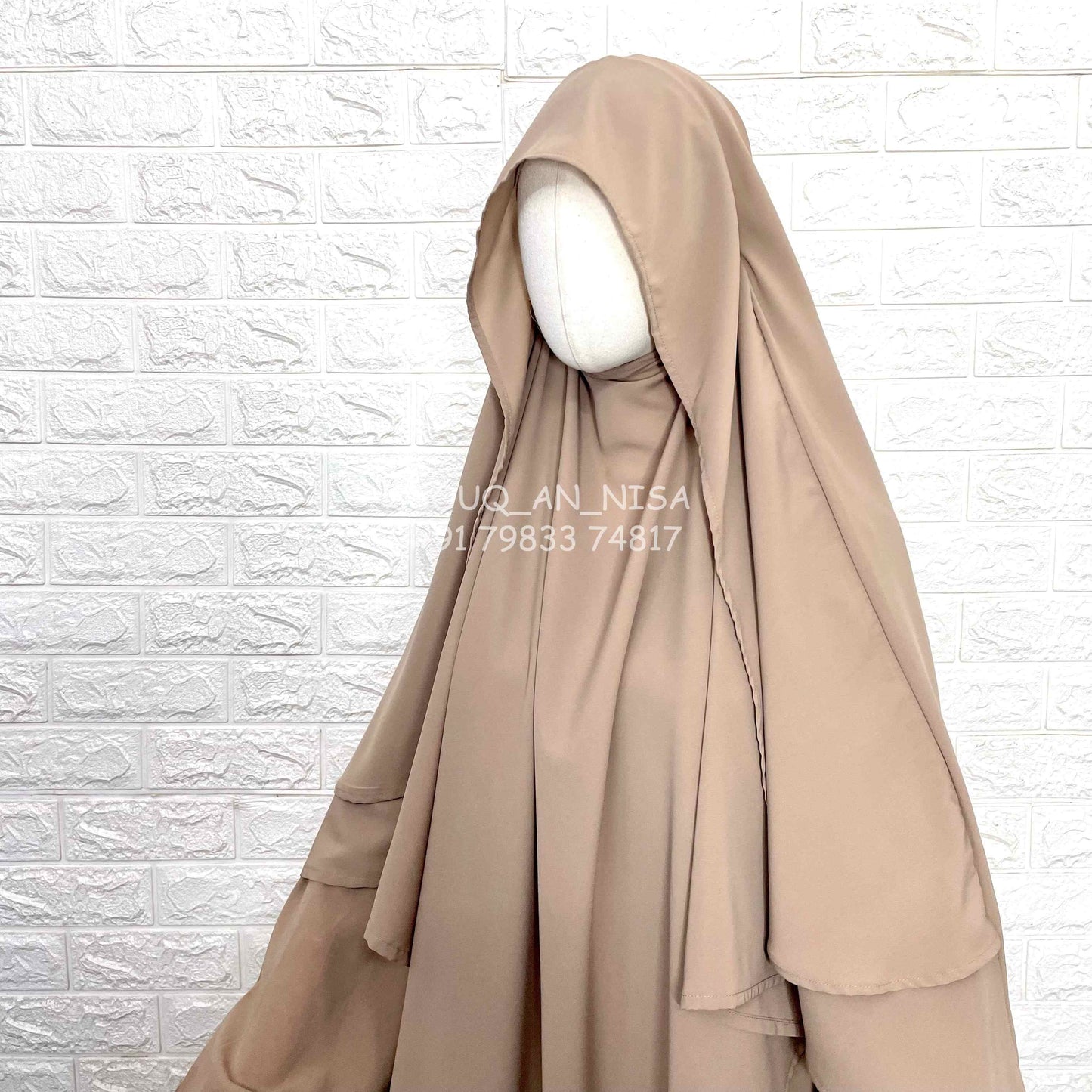 Beige Flap Khimar